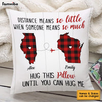 Personalized Long Distance Pillow - 'Hug This' Gift for Someone Special thumb 1