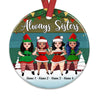Personalized Sisters Friends Christmas Circle Ornament OB183 30O58 thumb 1