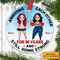 Personalized Friends Sisters Christmas Circle Ornament OB193 30O58 thumb 1