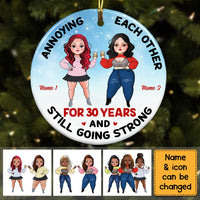 Personalized Friends Sisters Christmas Circle Ornament OB193 30O58 thumb 1