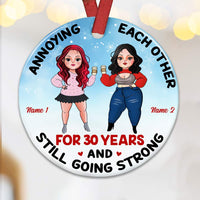 Personalized Friends Sisters Christmas Circle Ornament OB193 30O58 thumb 1