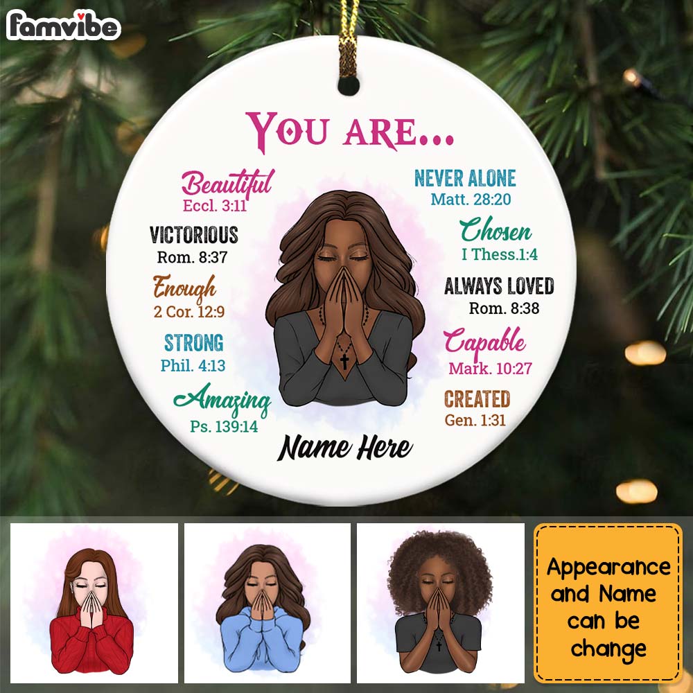 Personalized God You Are Circle Ornament JL58 30O58