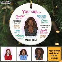 Personalized God You Are Circle Ornament JL58 30O58 thumb 1