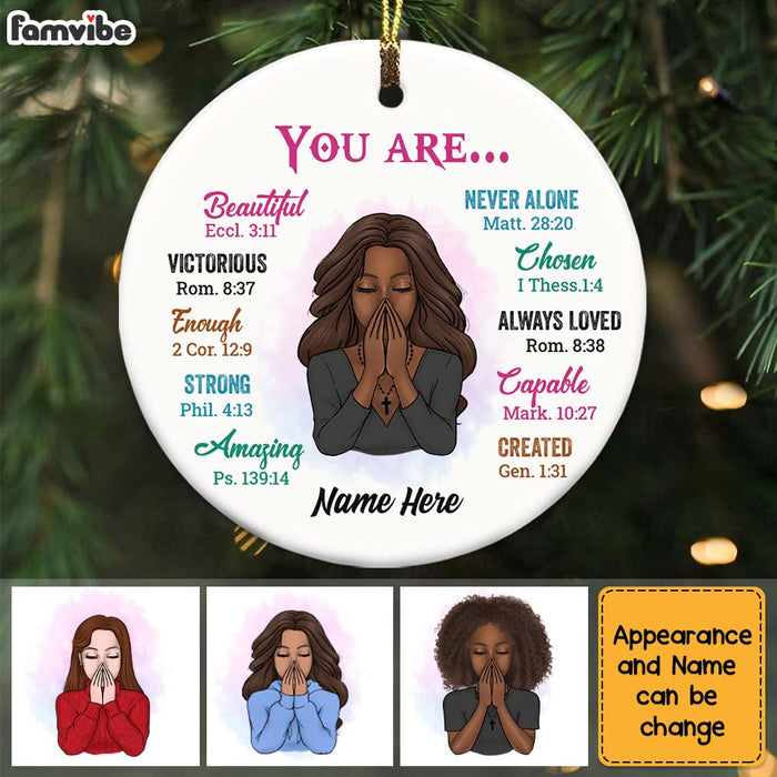 Personalized God You Are Circle Ornament JL58 30O58 1