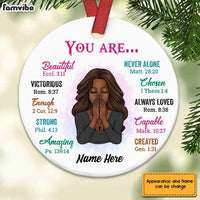 Personalized God You Are Circle Ornament JL58 30O58 thumb 1