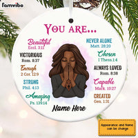 Personalized God You Are Circle Ornament JL58 30O58 thumb 1