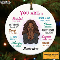 Personalized God You Are Circle Ornament JL58 30O58 thumb 1