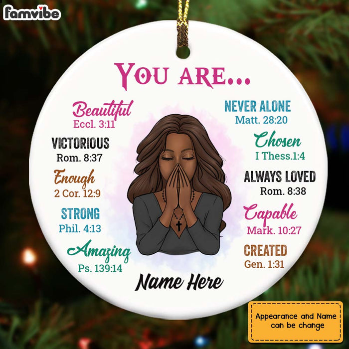 Personalized God You Are Circle Ornament JL58 30O58 1