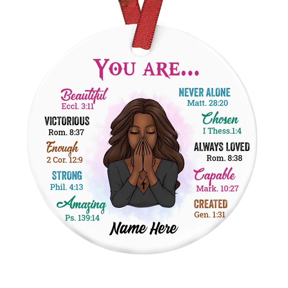 Personalized God You Are Circle Ornament JL58 30O58