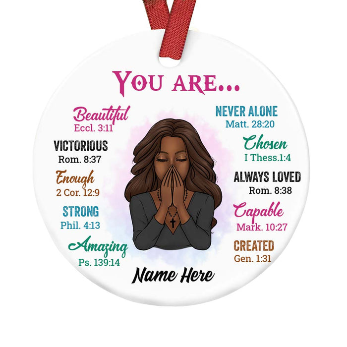 Personalized God You Are Circle Ornament JL58 30O58 1