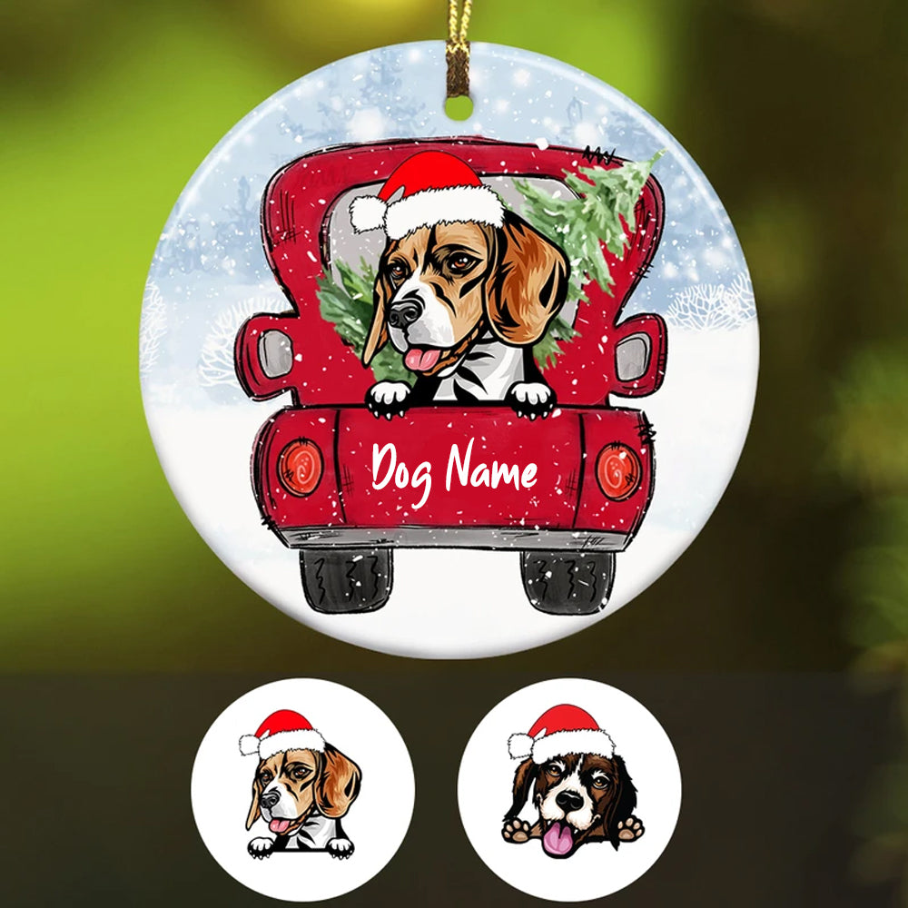 Personalized Beagle Dog Christmas Ornament SB301 81O34