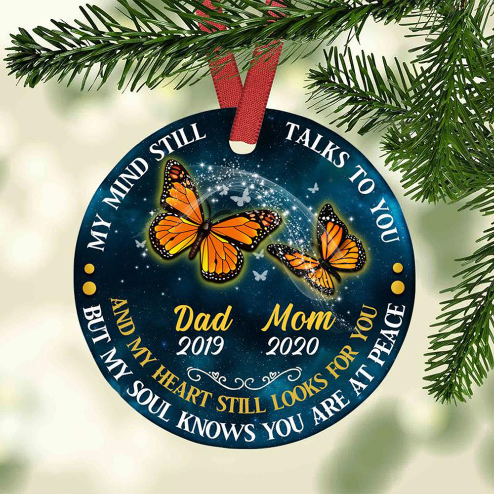 Personalized Memorial Mom Dad Butterfly Ornament SB101 81O34