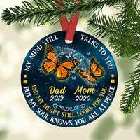 Personalized Memorial Mom Dad Butterfly Ornament SB101 81O34 thumb 1