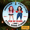 Personalized Friends Sisters Christmas Circle Ornament OB193 30O58 1