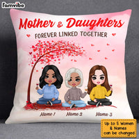 Personalized Family Icon Mother Daughter Forever Linked Together Pillow DB274 85O25 thumb 1