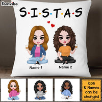 Personalized Friend Sister Icon Pillow JR271 23O57 thumb 1