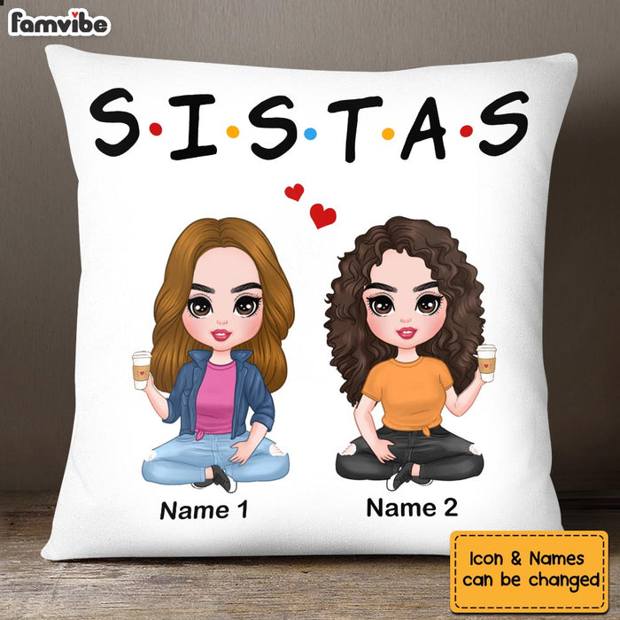Personalized Friend Sister Icon Pillow JR271 23O57 1