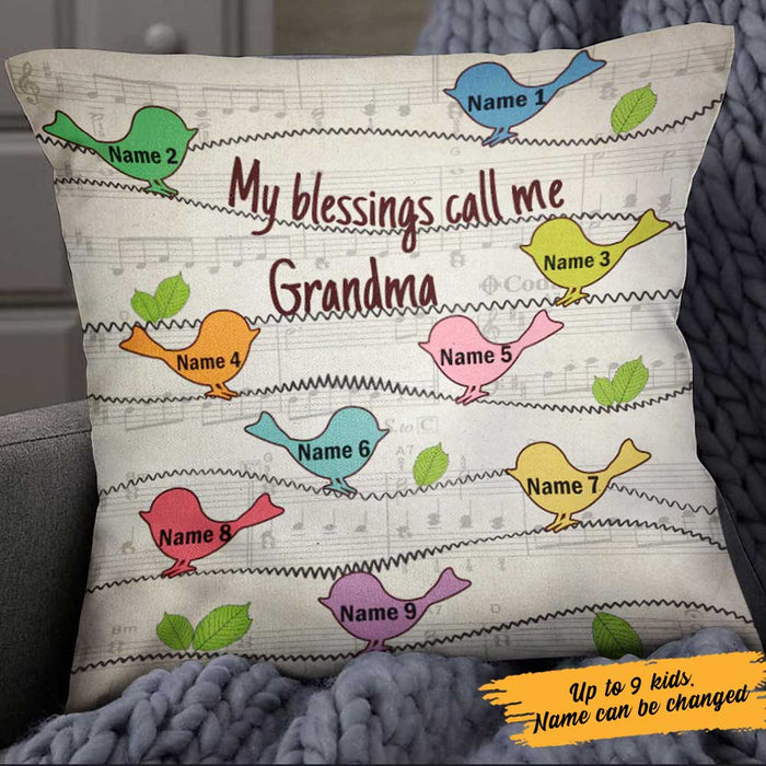 Personalized My Blessings Call Me Grandma  Pillow SB294 85O34 1