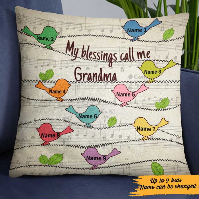Personalized My Blessings Call Me Grandma  Pillow SB294 85O34 1