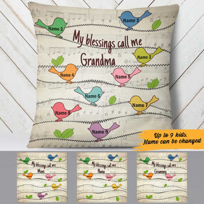 Personalized My Blessings Call Me Grandma  Pillow SB294 85O34 1