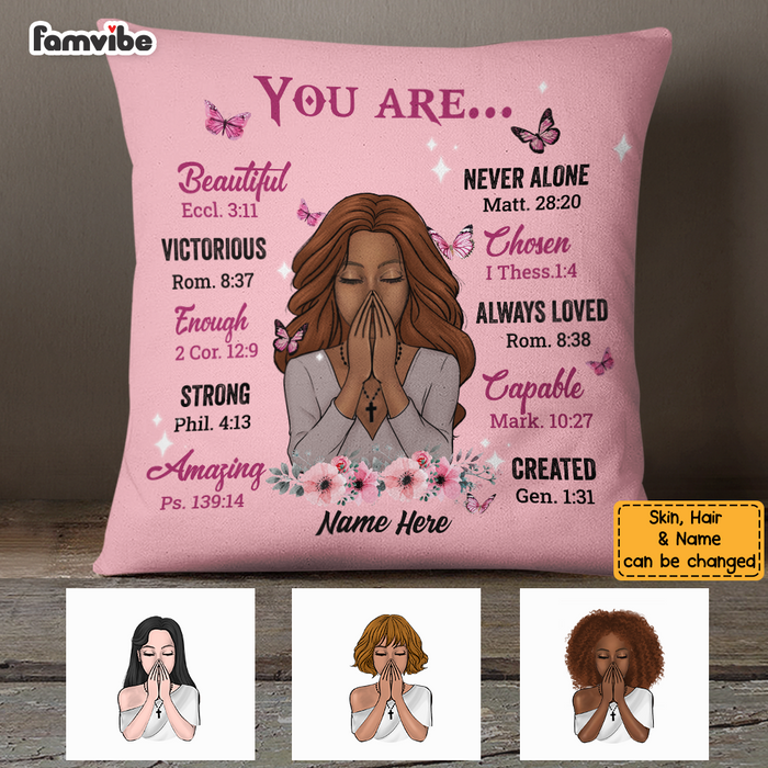 Personalized Daughter God You Are Pillow NB244 30O58 1