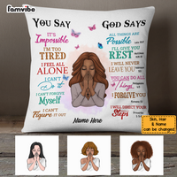 Personalized God Says You Are Daughter Pillow NB103 87O53 thumb 1