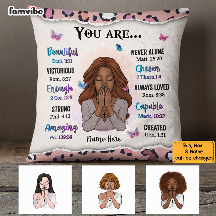 Personalized Bible Verses You Are Pillow NB283 30O58 1