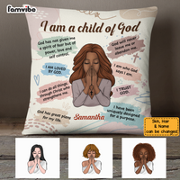 Personalized Daughter I Am A Child Of God Bible Verse Prayer Pillow NB282 58O47 thumb 1