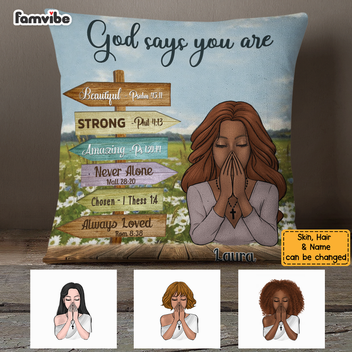 Personalized You Are Daughter Bible Verses Pillow NB244 23O76 1