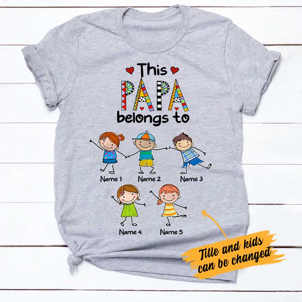 Personalized Grandpa Belongs To T Shirt FB223 81O34