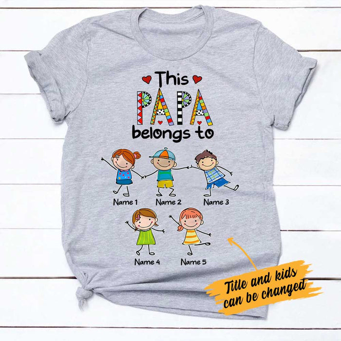 Personalized Grandpa Belongs To T Shirt FB223 81O34 1