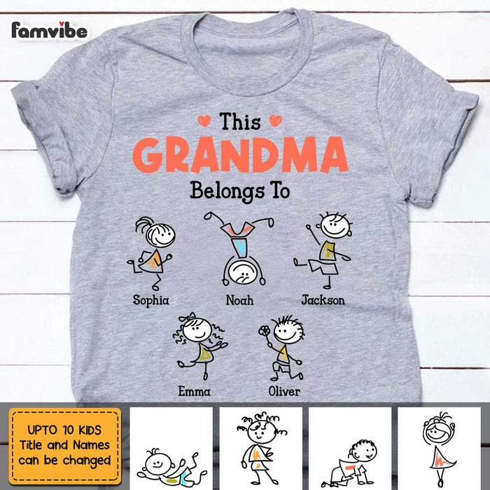 Personalized Grandma Drawing T Shirt JL212 23O47 1