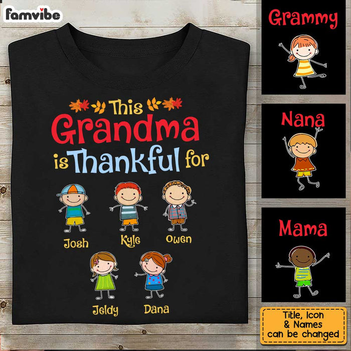 Personalized Grandma Thankful Fall Halloween T Shirt AG202 81O34 1