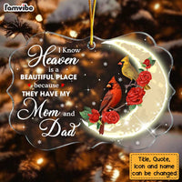 Personalized I Am Always With You Cardinal On The Moon Benelux Ornament NB101 30O47 thumb 1