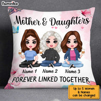 Personalized Mom Daughter Forever Linked Together Pillow JR261 26O34 thumb 1