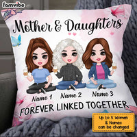 Personalized Mom Daughter Forever Linked Together Pillow JR261 26O34 thumb 1