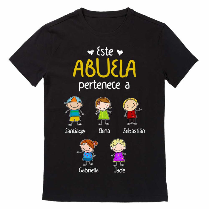 Personalized Abuela Spanish Grandma Belongs To Me T Shirt Mothers Day T Abuela Pertenece 