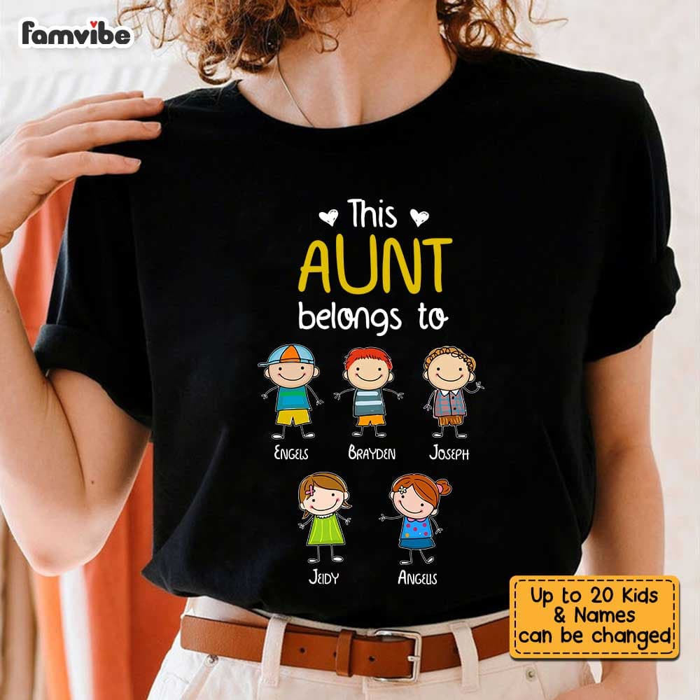 Personalized This Aunt Belongs To T Shirt MY111 81O34