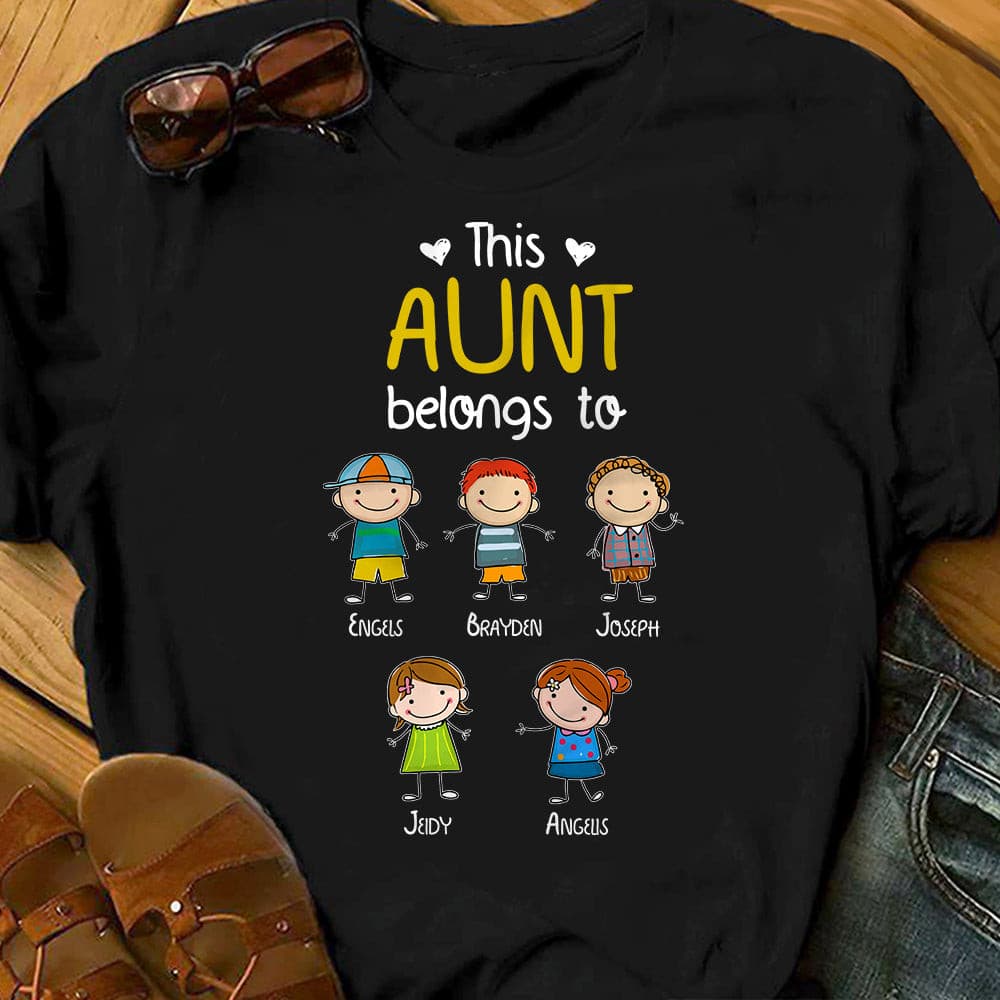 Personalized This Aunt Belongs To T Shirt MY111 81O34