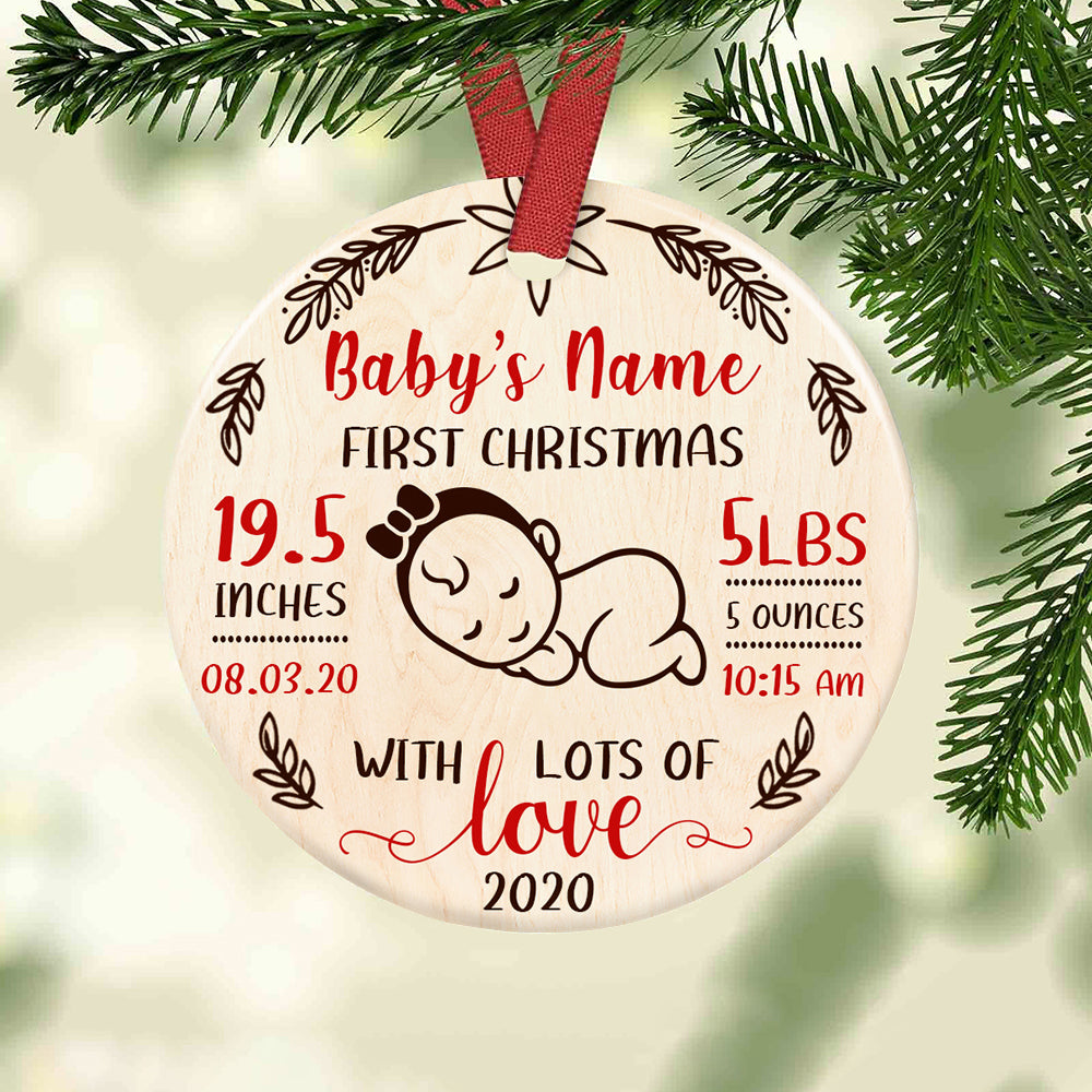 Personalized Baby First Christmas Ceremic Ornament OB131 29O36