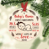 Personalized Baby First Christmas Ceremic Ornament OB131 29O36 thumb 1