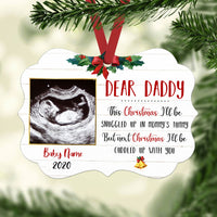 Personalized Baby Ultrasound Dear Dad Benelux Ornament NB125 81O58 thumb 1