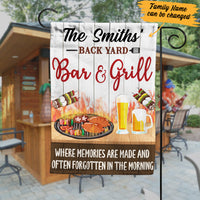 Personalized Backyard Bar Toasted Gardening Flag AG84 65O57 thumb 1