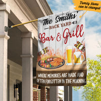 Personalized Backyard Bar Toasted Gardening Flag AG84 65O57 thumb 1