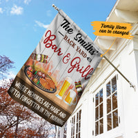 Personalized Backyard Bar Toasted Gardening Flag AG84 65O57 thumb 1