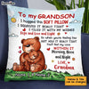 Personalized Bear Grandson Hug This Pillow DB234 95O34 1