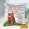 Personalized Bear Grandson Hug This Pillow DB234 95O34 1