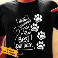 Personalized Best Cat Dad Christmas T Shirt OB193 85O53 thumb 1