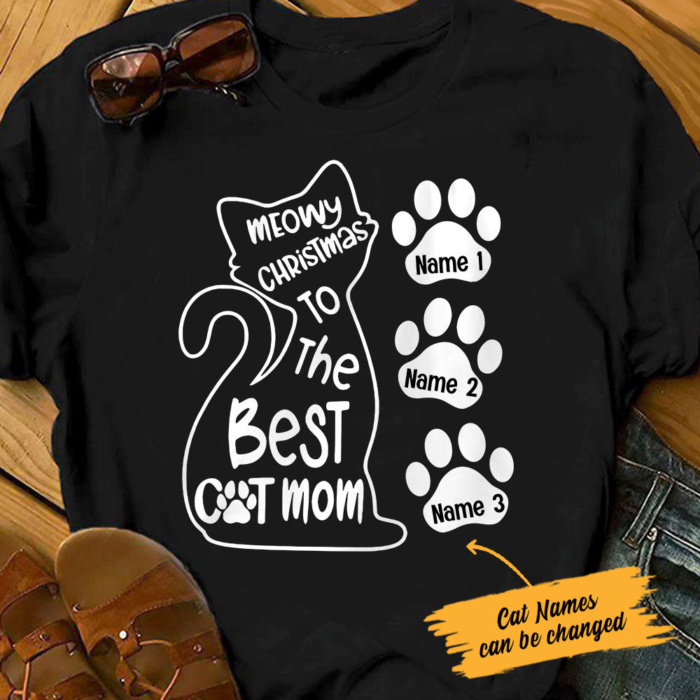 Personalized Best Cat Dad Christmas T Shirt OB193 85O53