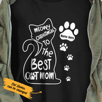 Personalized Best Cat Dad Christmas T Shirt OB193 85O53 thumb 1